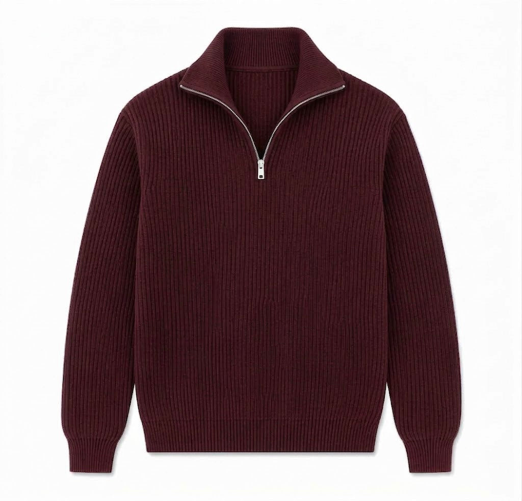 Half-Zip Sweatshirt Burgundy