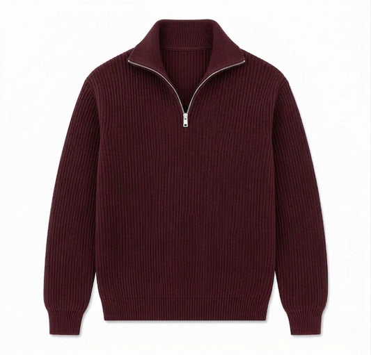 Half-Zip Sweatshirt Burgundy